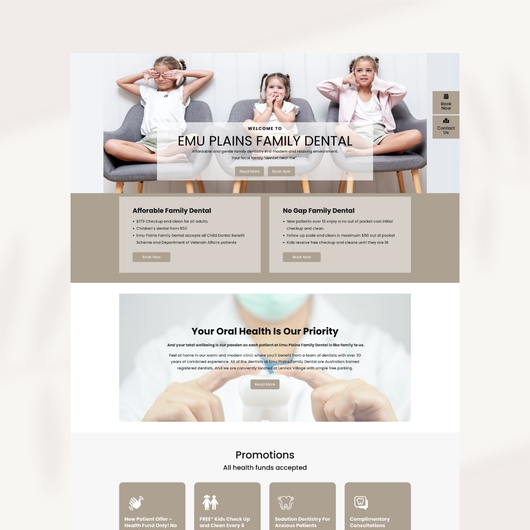 Website Portfolio Design Dental Website Design